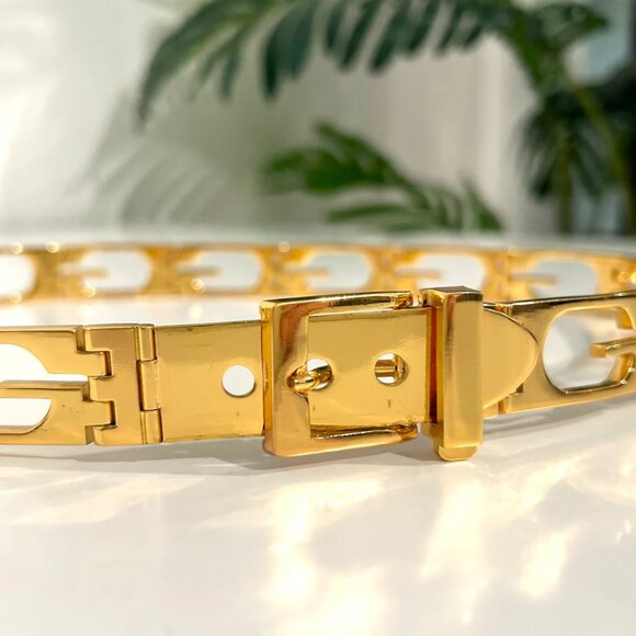 Gucci Vintage Gold G Link Belt - Picture 4 of 7